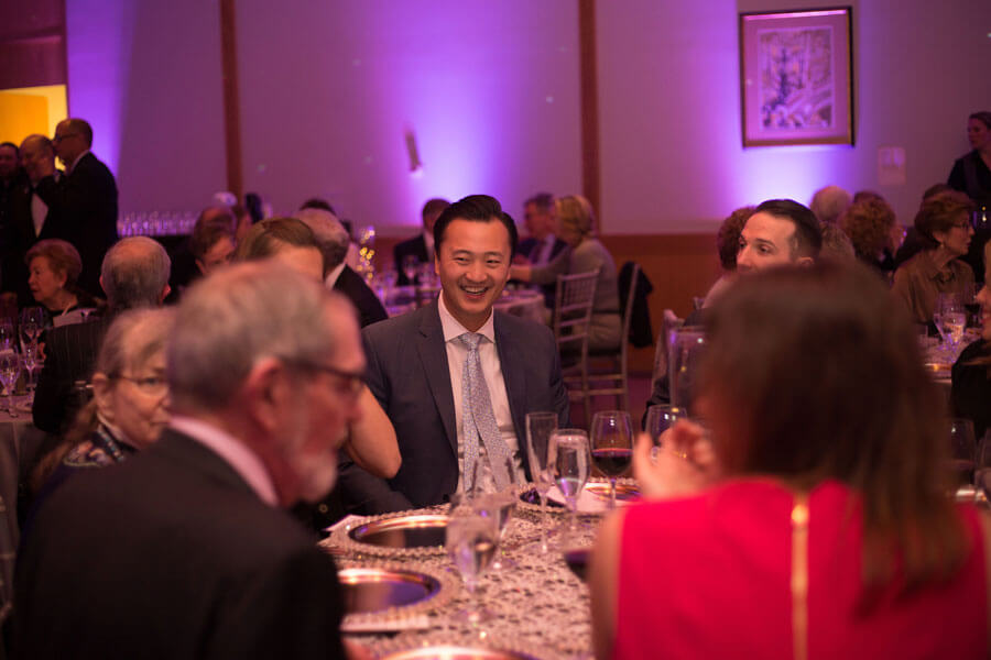 Tulsa Opera sponsors smiling at table