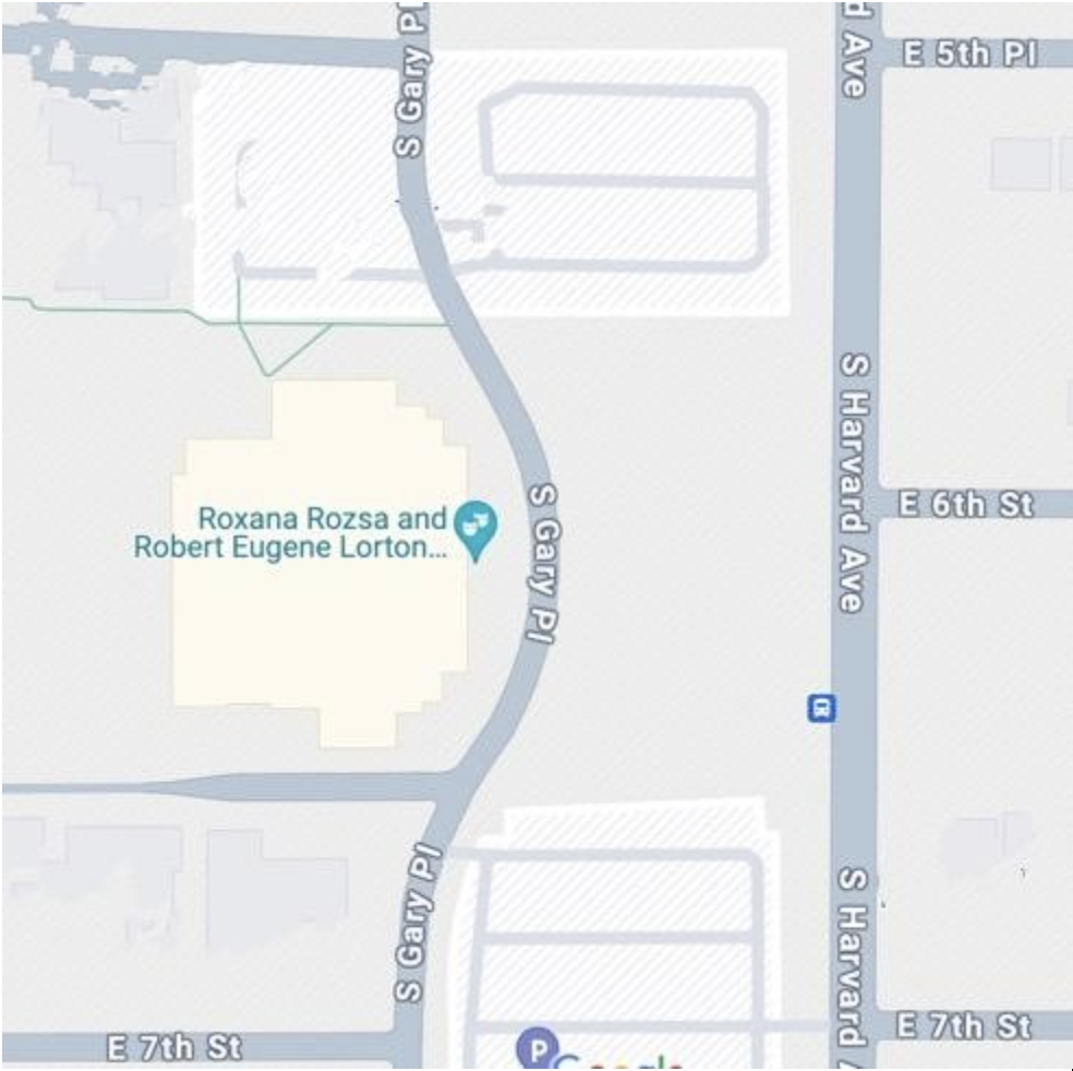 A map of the location of the Lorton Performance Center from Google Maps.