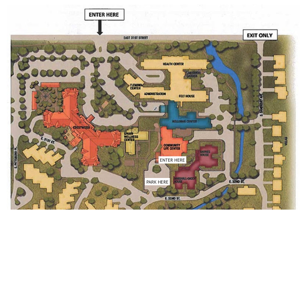 Map of Trinity Woods Retirement Community