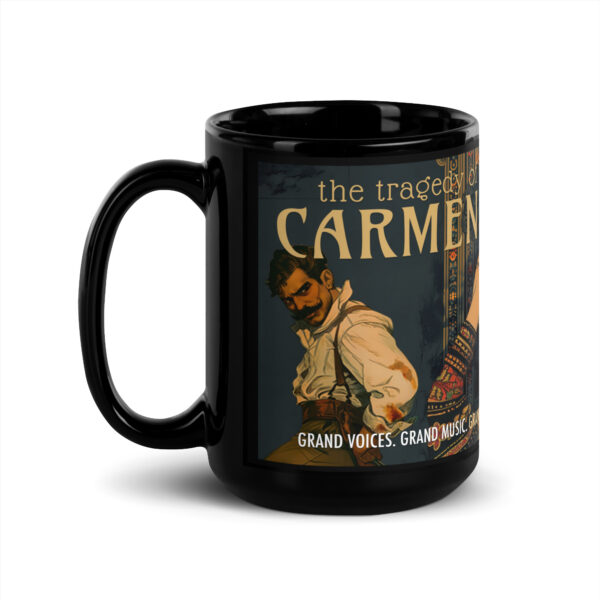 The Tragedie of Carmen - Black Glossy Mug - Image 4