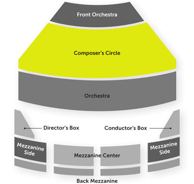 Composer Circle seating is highlighted in yellow